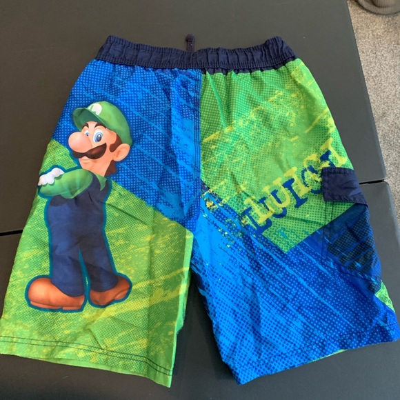 Nintendo Mario Board Short Swim Trunks Size 10 - Picture 5 of 5
